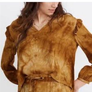 *NEW* Madewell Tops Madewell Tie Dye Ruffle Shoulder Top